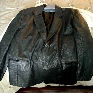 Black Textured Blazer